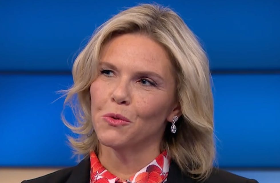 Sylvi Listhaug under Debatten på NRK denne uka. Foto: Skjermdump