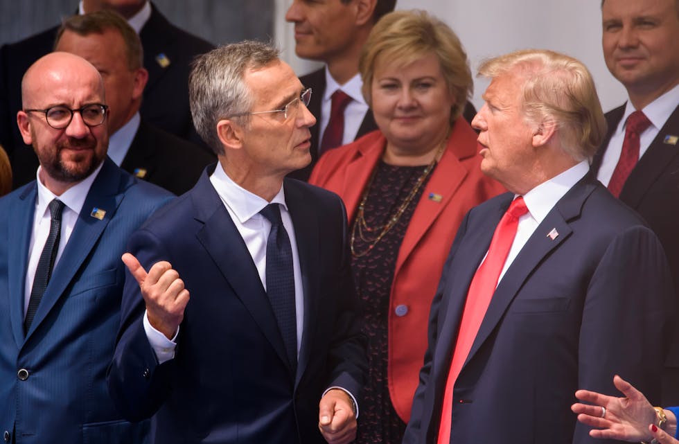 Jens Stoltenberg hadde mye kontakt med president Trump i tiden han var Natos Generalsekretær.